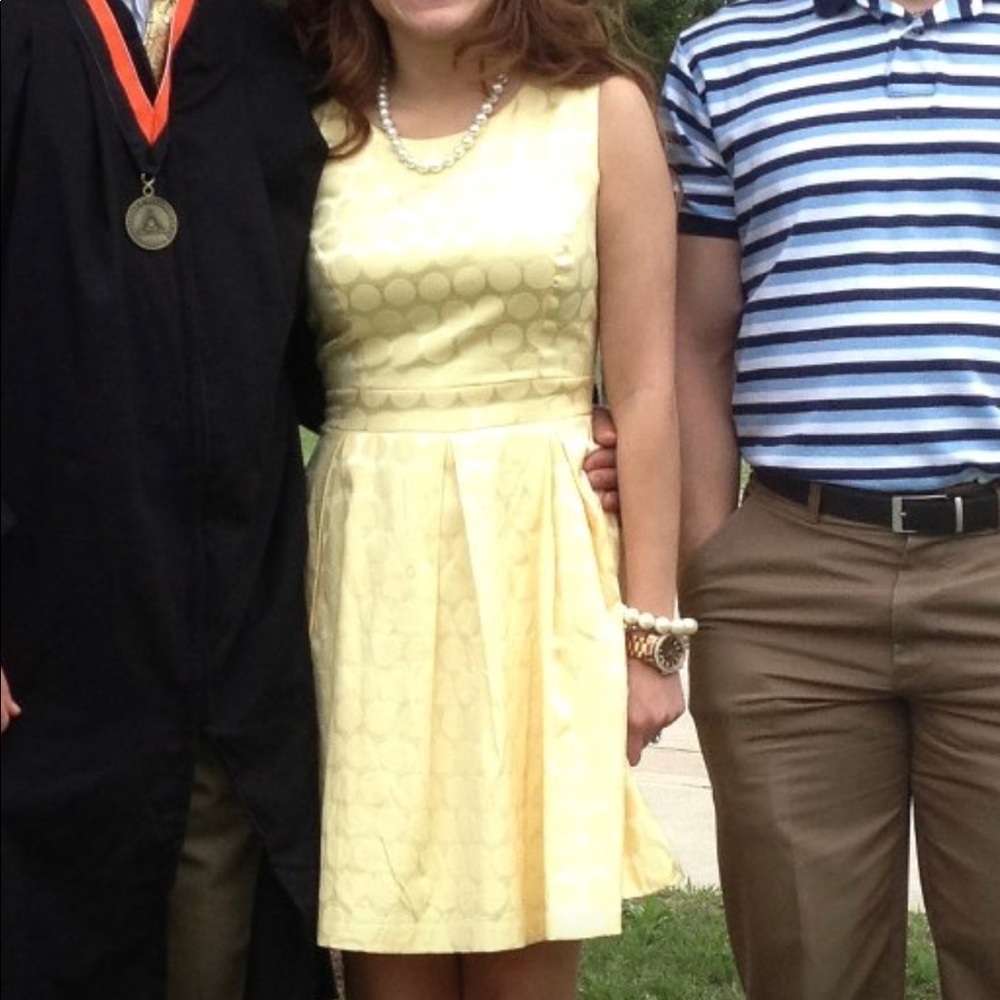 Yellow polka dot dress